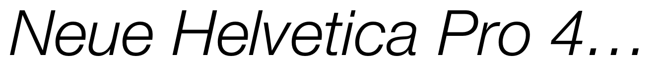 Neue Helvetica Pro 46 Light Italic